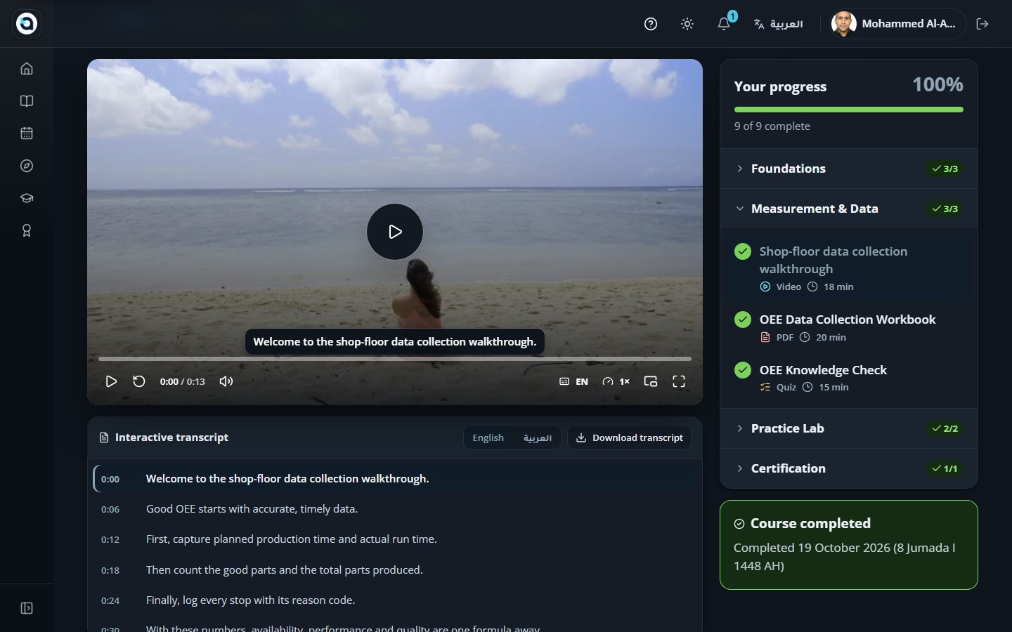 A video lesson