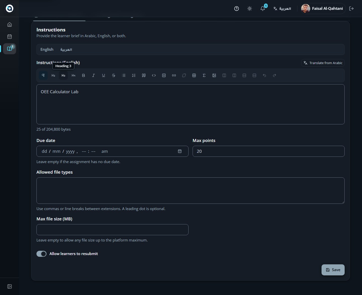 Test cases and workspace files