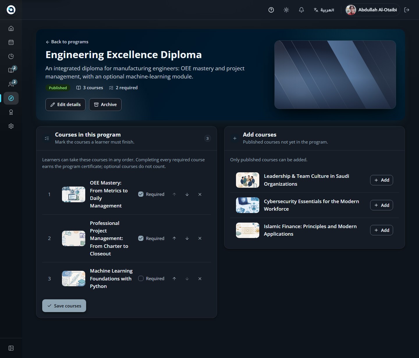 The program builder