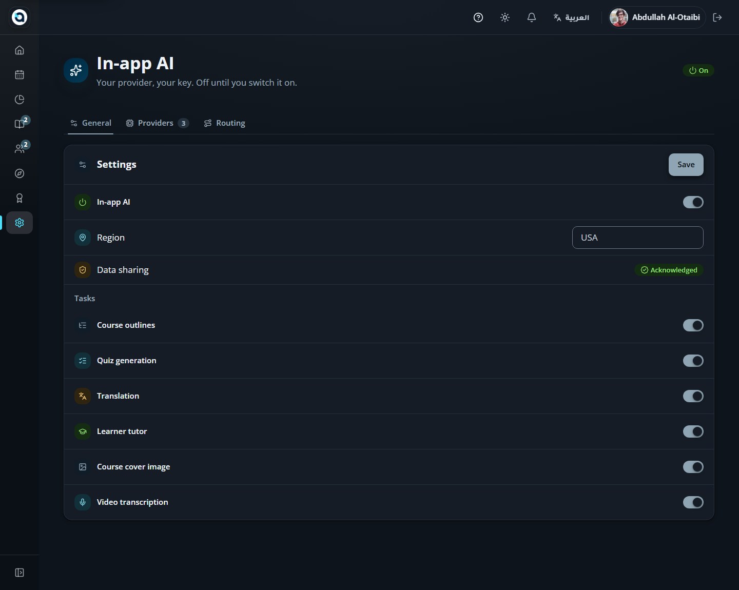 AI settings — general