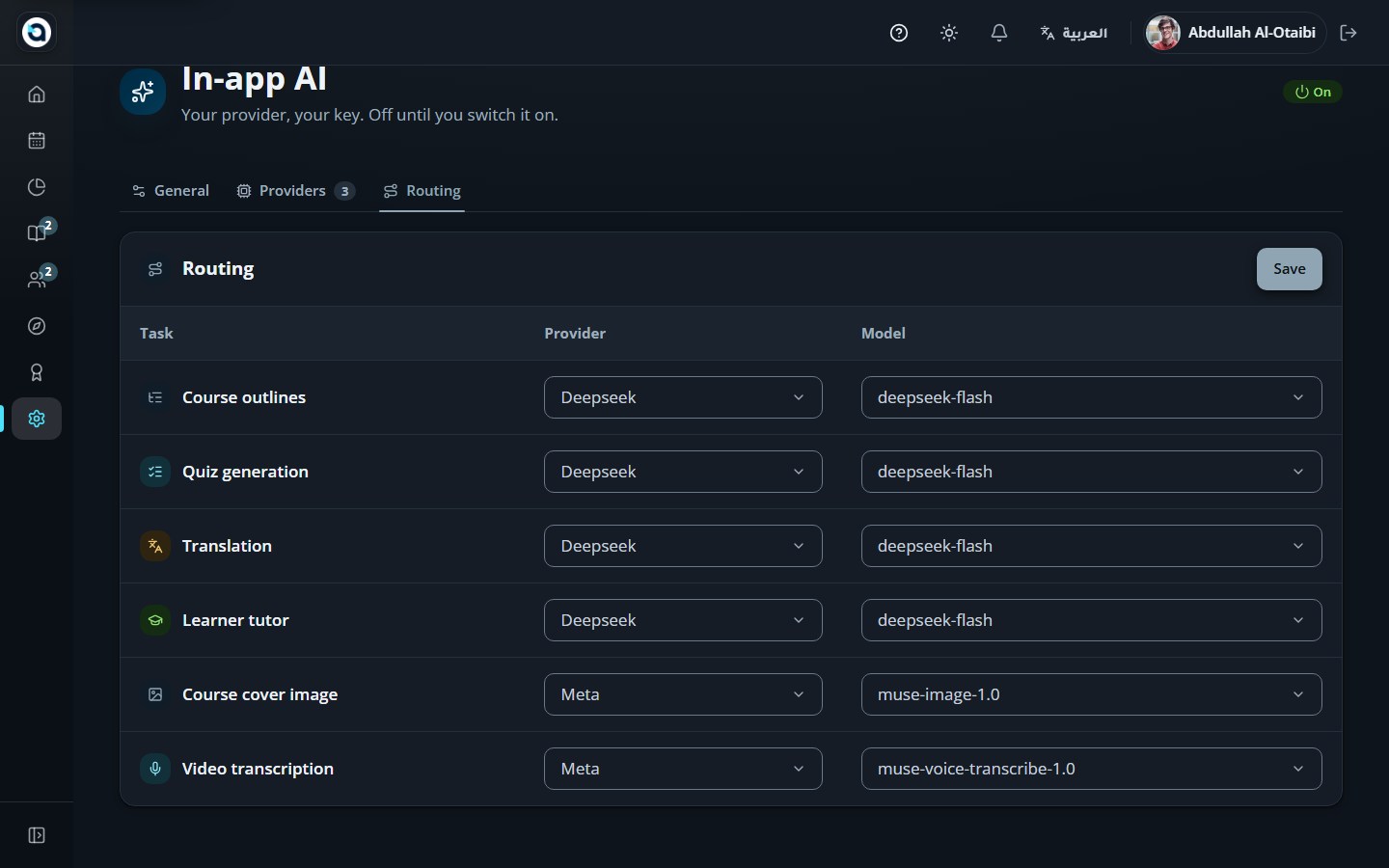 AI routing