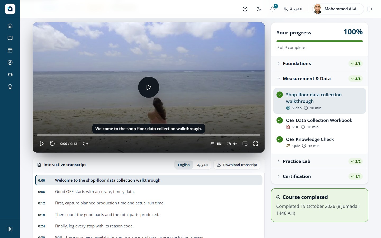 A video lesson
