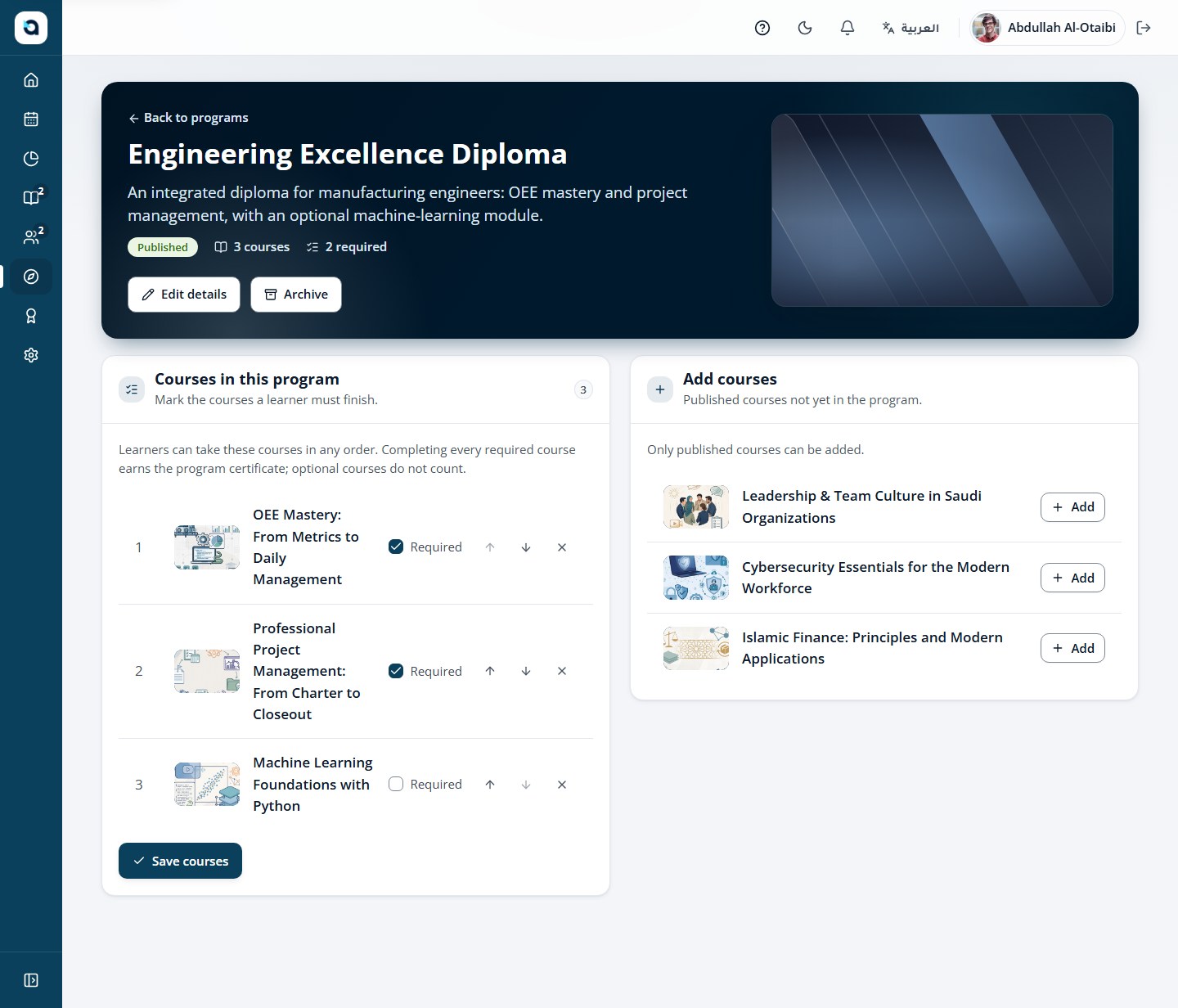 The program builder