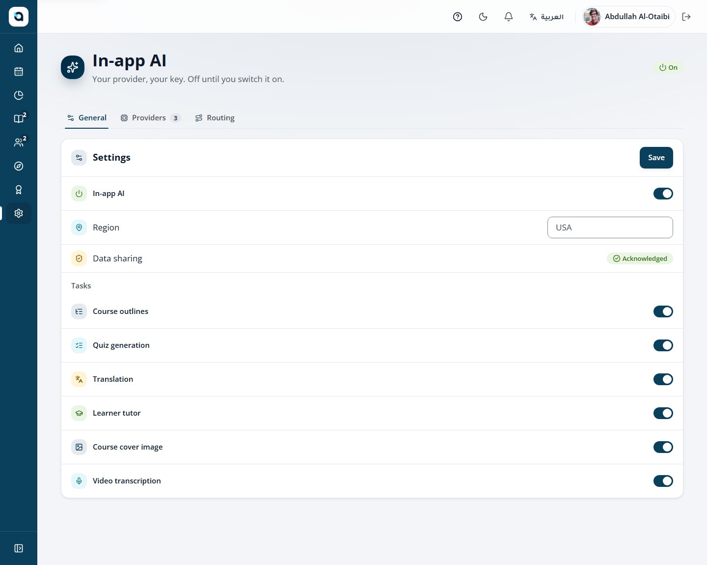 AI settings — general