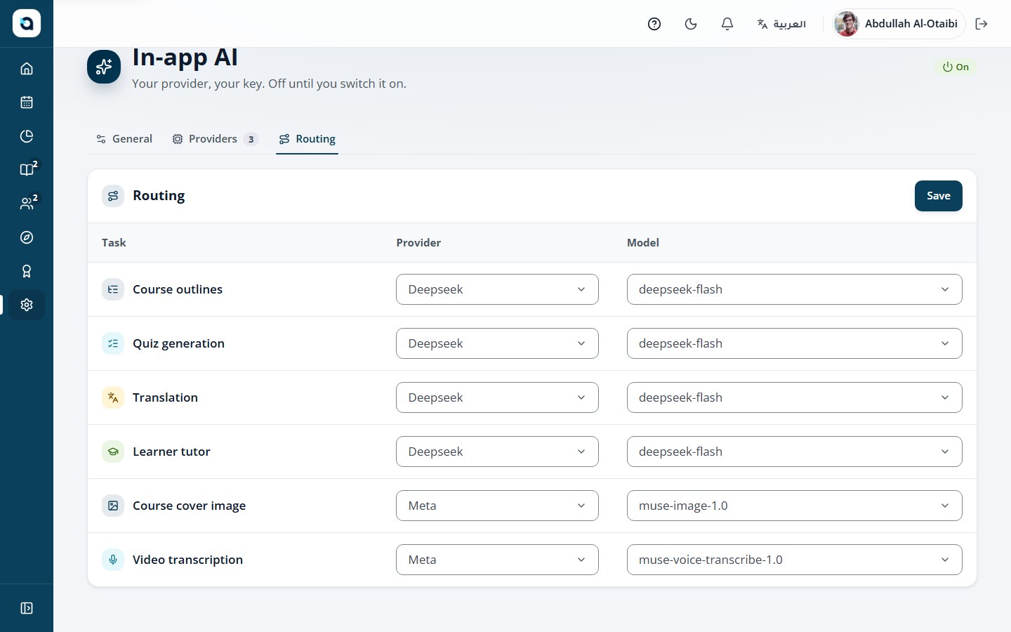 AI routing